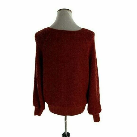 Altar'd State Women's Burnt Orange Long Sleeve Round Neck Pullover Sweater S/M - Picture 3 of 5